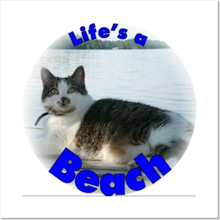 Cute cat. Life's a Beach Posters and Art